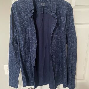 Pull&Bear Dark Blue Patterned Shirt